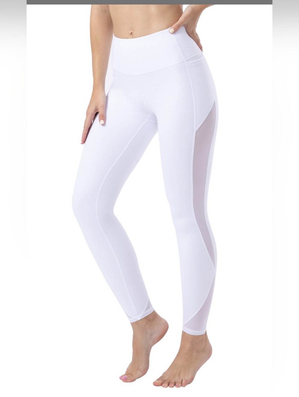 ONGASOFT White Yoga Leggings - X-Large